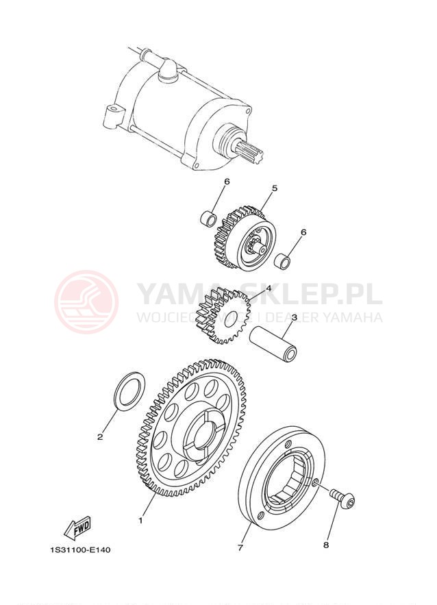 Schemat "rozrusznik" do Yamaha RAPTOR 700 SE YFM7RSEZ