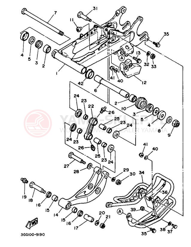 Schemat "wahacz" do Yamaha BANSHEE YFZ350G_MN