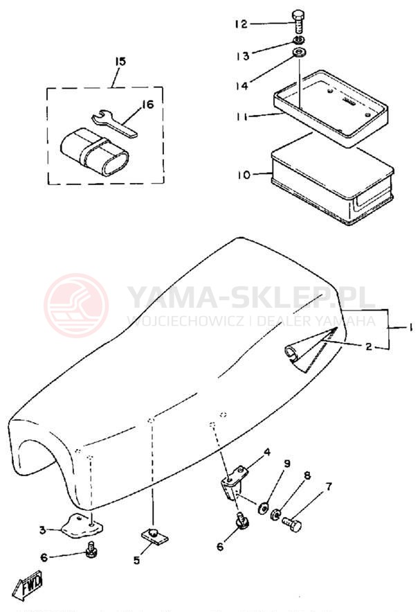 Schemat "siedzenie" do Yamaha IT175H