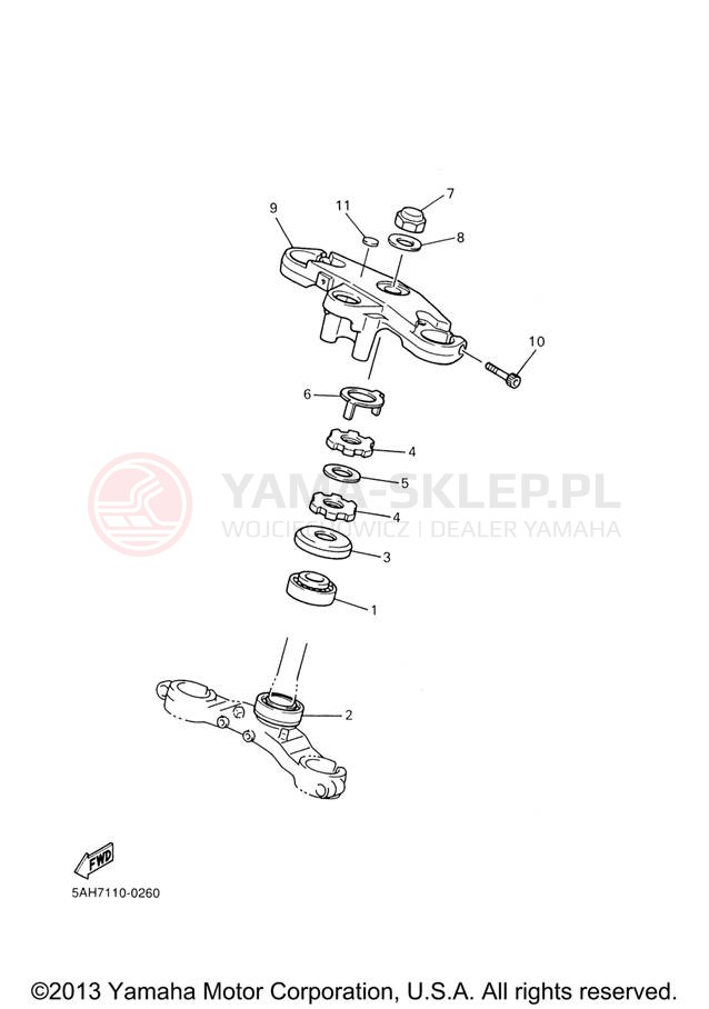 Schemat "Półki zawieszenia" do Yamaha YZF600R YZF600RVC/YZF600RV