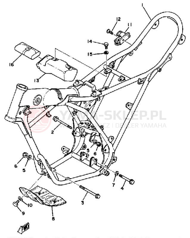 Schemat "Rama " do Yamaha DT175H
