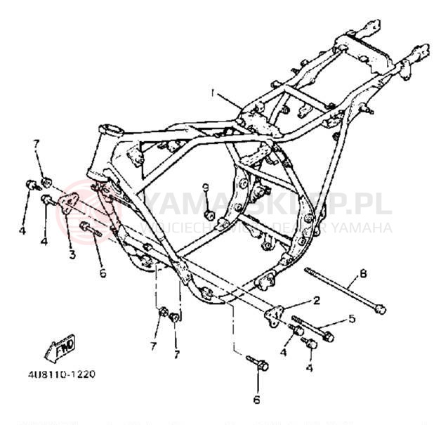 Schemat "rama" do Yamaha XJ550RJ