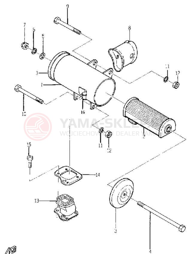 Schemat "Filtr powietrza" do Yamaha YG1