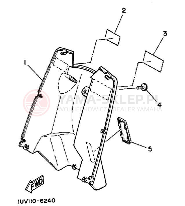 Schemat "Owiewki" do Yamaha CE50ET
