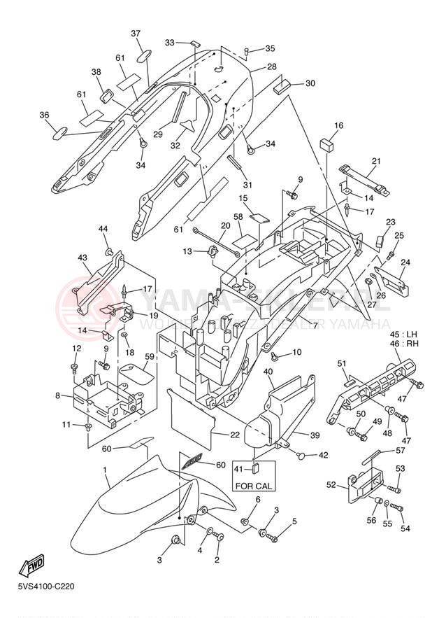 Schemat "błotnik" do Yamaha FJR1300ABS FJR13AT/FJR13ATC
