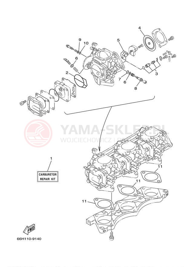 Schemat "Zestaw naprawczy" do Yamaha AR210 LST1200DB