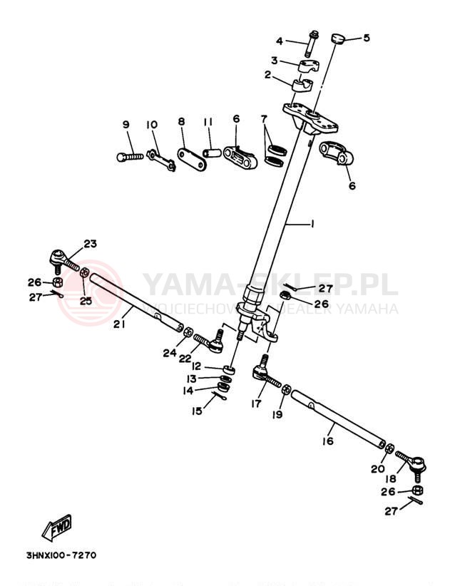 Schemat "Półki zawieszenia" do Yamaha BIG BEAR 4WD YFM350FWJ