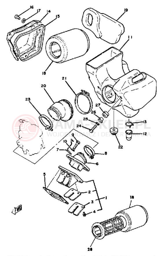 Schemat "Wtrysk paliwa" do Yamaha YZ100G