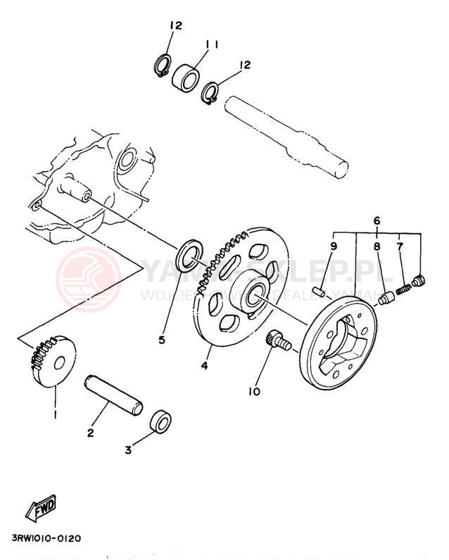 Schemat "rozrusznik" do Yamaha SEROW XT225J/XT225JC