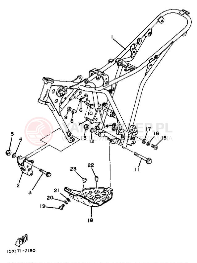 Schemat "rama" do Yamaha XT200J