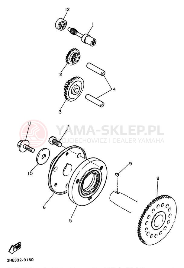 Schemat "rozrusznik" do Yamaha YZF600RJC/YZF600RJ
