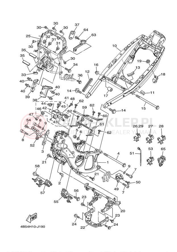 Schemat "rama" do Yamaha TMAX XP500ZS