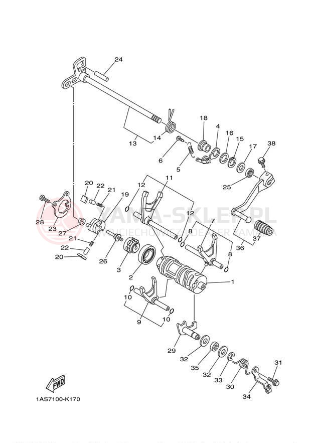Schemat "Wodziki, automat" do Yamaha 700 SPECIAL EDITION YFM7RSEA