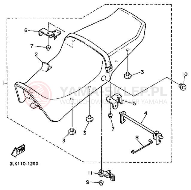 Schemat "siedzenie" do Yamaha FZR1000BC/FZR1000B