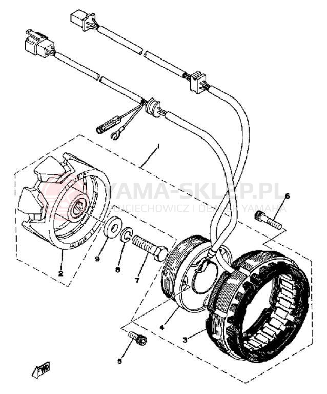 Schemat "Układ zapłonowy" do Yamaha XS360D