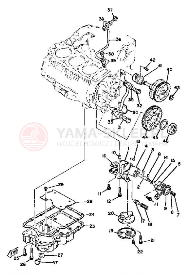 Schemat "Pompa olejowa" do Yamaha XS850G