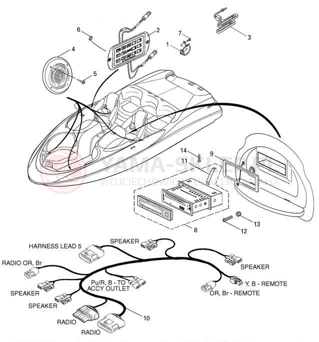 Schemat "Nagłośnienie" do Yamaha AR210 LST1200DC