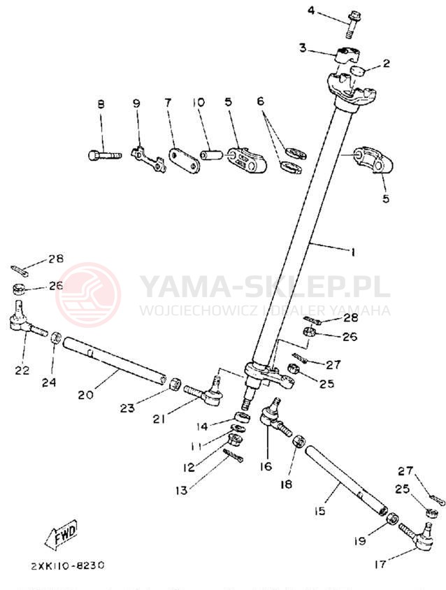 Schemat "Półki zawieszenia" do Yamaha YFM350XD