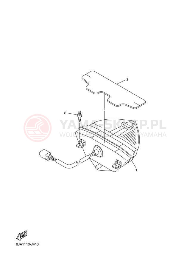 Schemat "lampa tył" do Yamaha RS VECTOR RS90PER/RS90PEL