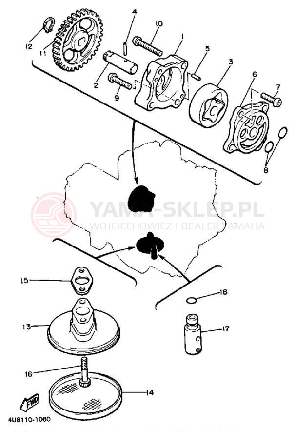 Schemat "Pompa olejowa" do Yamaha FJ600LC/FJ600L