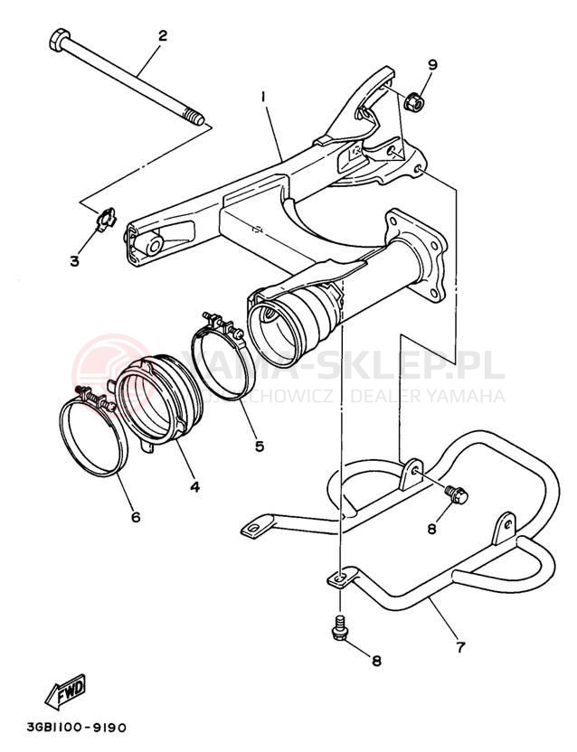 Schemat "wahacz" do Yamaha BADGER YFM80L