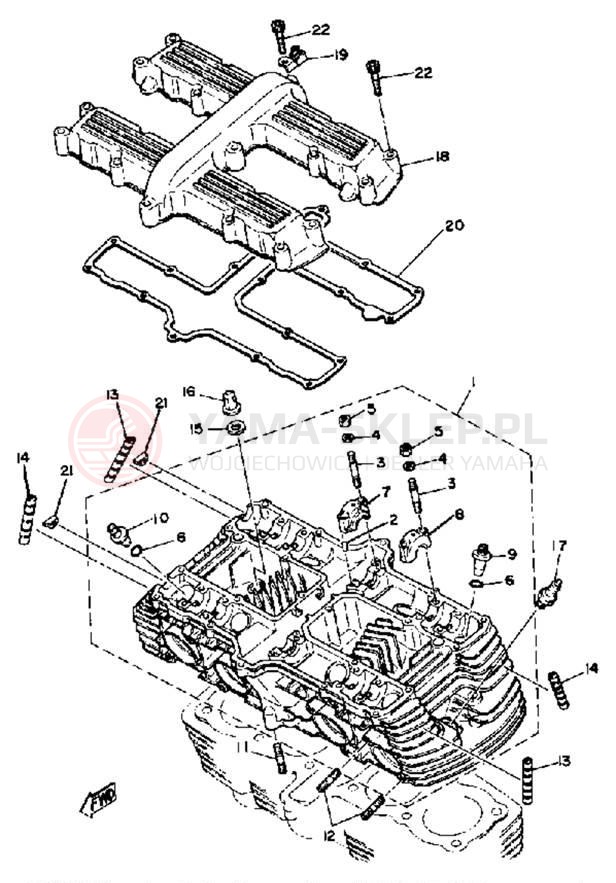 Schemat "głowica" do Yamaha XS1100H