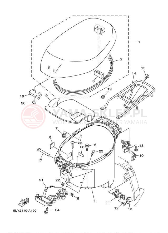 Schemat "siedzenie" do Yamaha VINO YJ50RP
