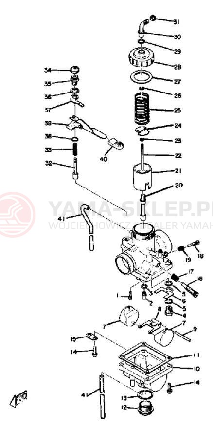 Schemat "Gaźnik" do Yamaha YZ125B