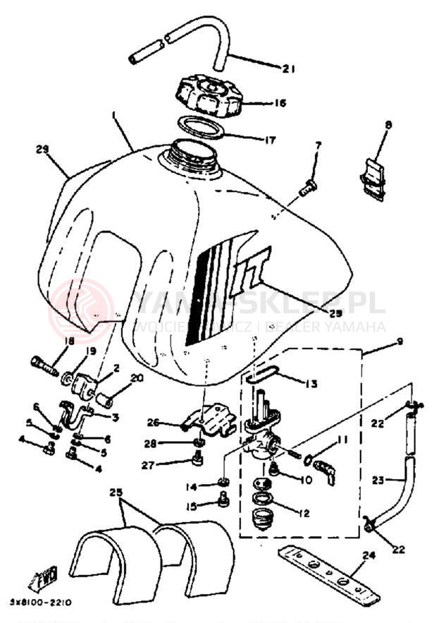 Schemat "zbiornik paliwa" do Yamaha IT175J
