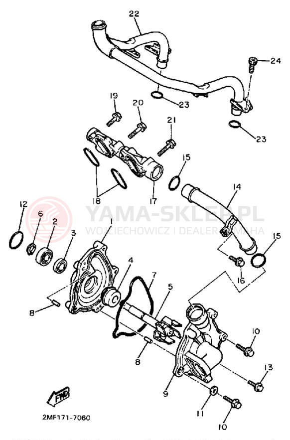 Schemat "Pompa wody" do Yamaha FZ750UC/FZ750U