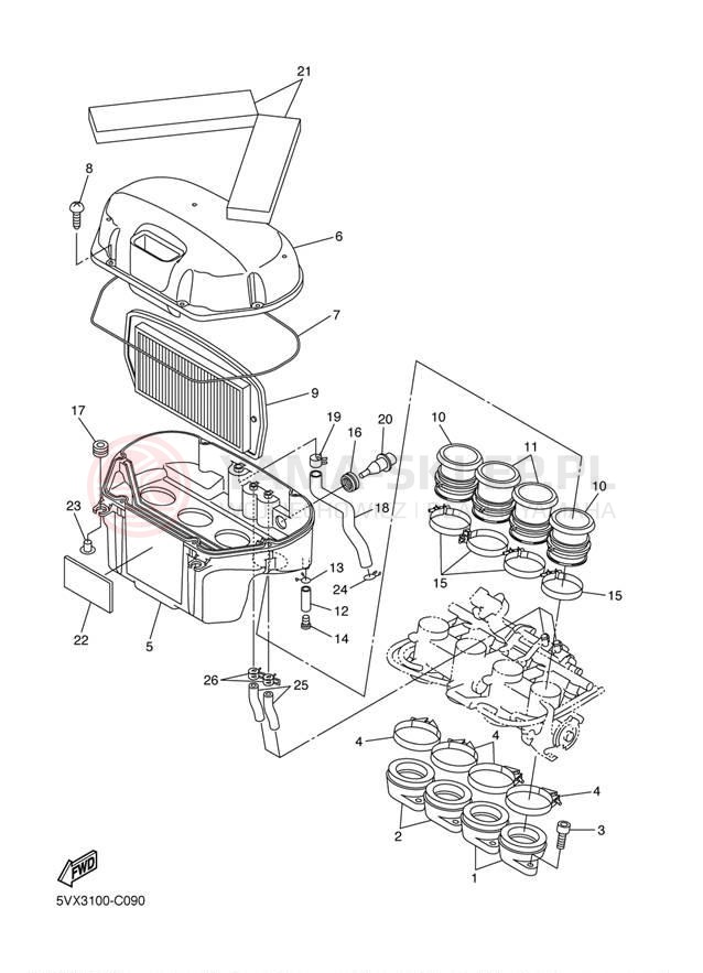 Schemat "Wtrysk paliwa" do Yamaha FZ6 FZS6WC/FZS6W