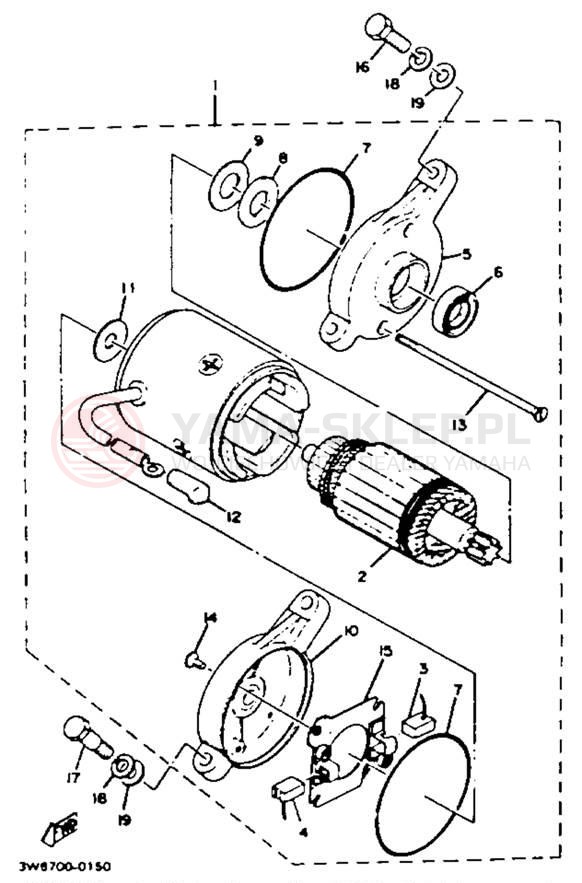 Schemat "rozrusznik" do Yamaha XS650SK