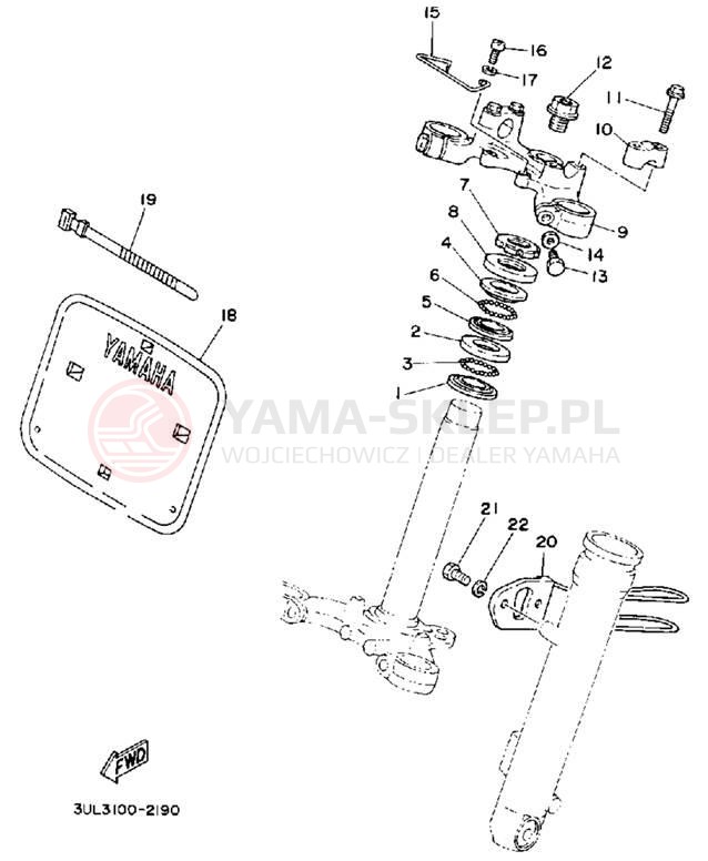 Schemat "Półki zawieszenia" do Yamaha RT100E