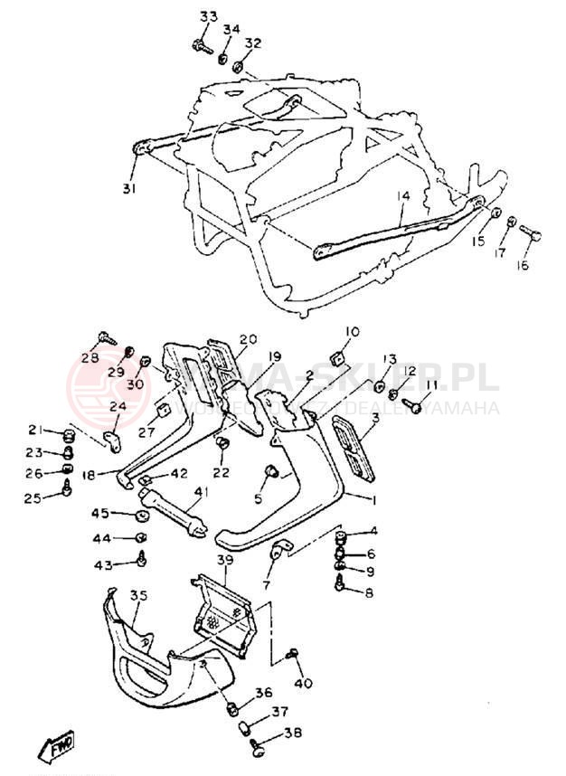 Schemat "elementy nadwozia" do Yamaha XVZ13DD/XVZ13DDC