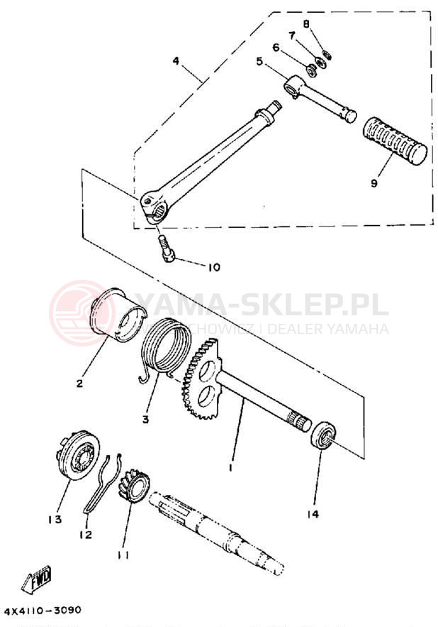 Schemat "rozrusznik" do Yamaha Y-ZINGER PW50K