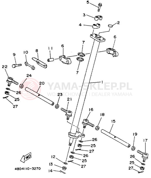 Schemat "Półki zawieszenia" do Yamaha YFB250E_MN