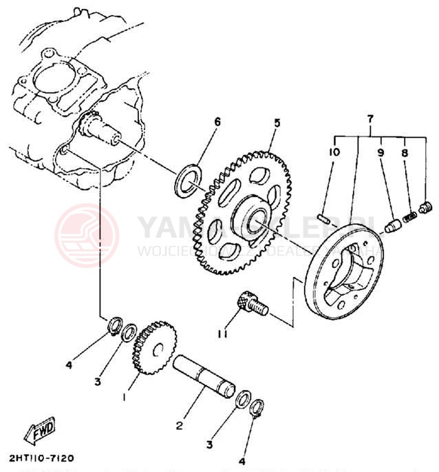 Schemat "rozrusznik" do Yamaha MOTO-4 YFM225T