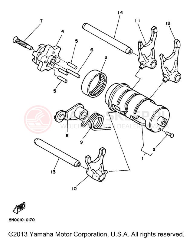 Schemat "Wodziki, automat" do Yamaha TW200 TW200V/TW200VC