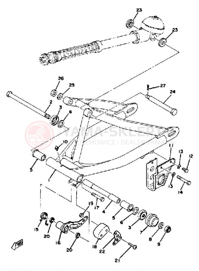 Schemat "wahacz" do Yamaha YZ100E