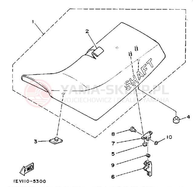 Schemat "siedzenie" do Yamaha YTM225DRN