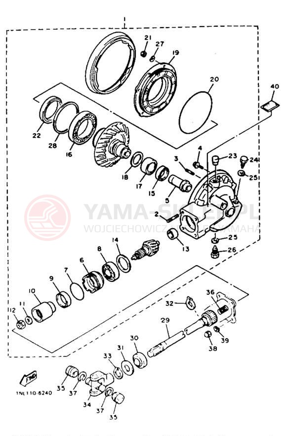Schemat "Wał napędowy" do Yamaha XVZ13TC/XVZ13T