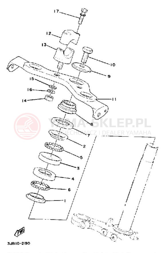 Schemat "Półki zawieszenia" do Yamaha DT80H