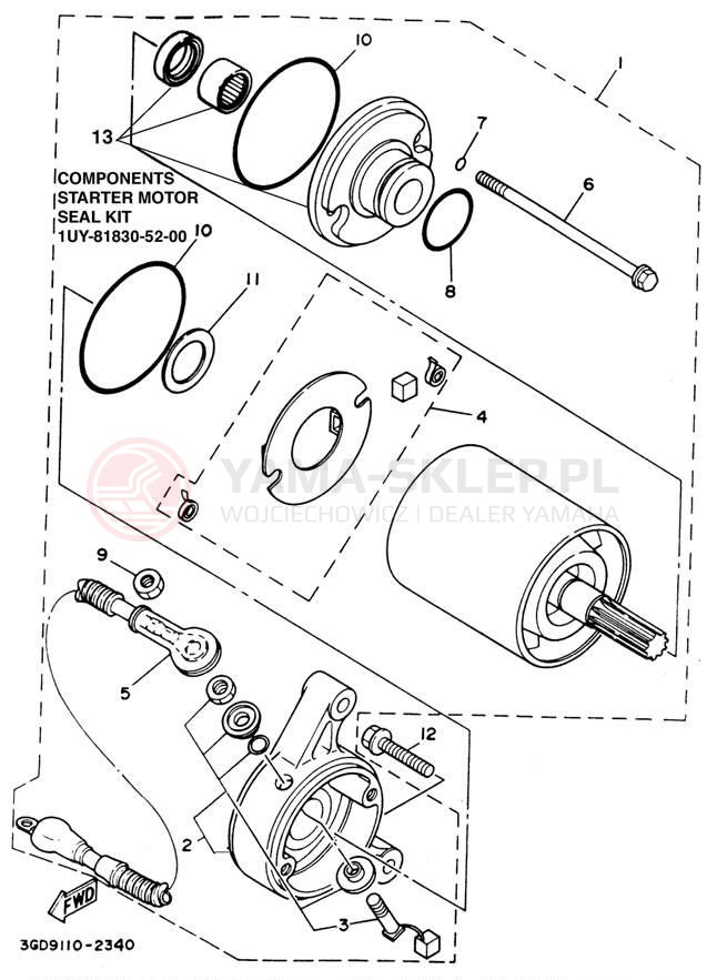 Schemat "rozrusznik" do Yamaha WARRIOR YFM350XD_M