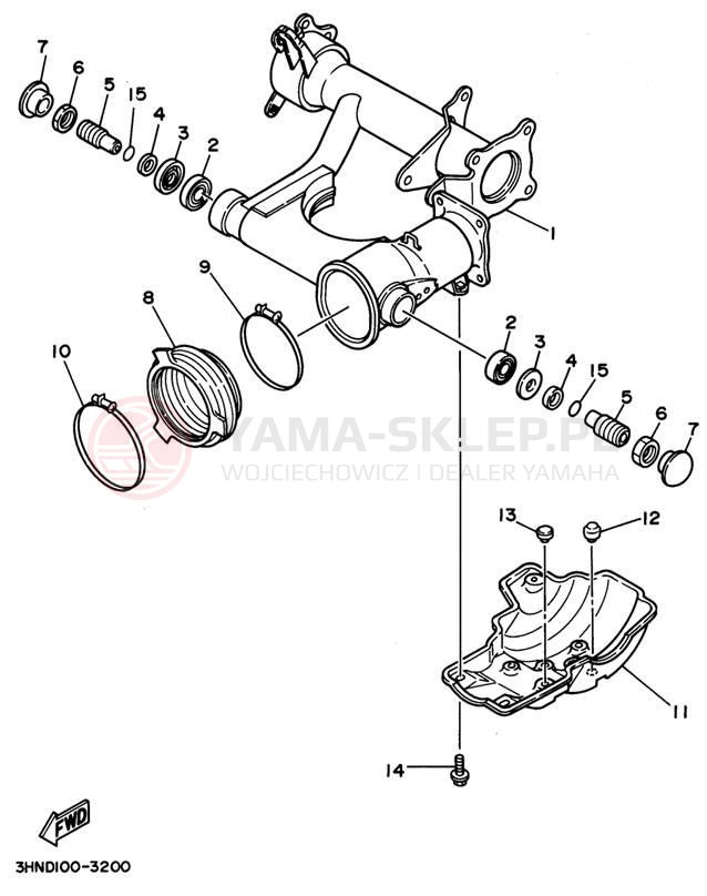 Schemat "wahacz" do Yamaha BIG BEAR 4WD YFM350FWG