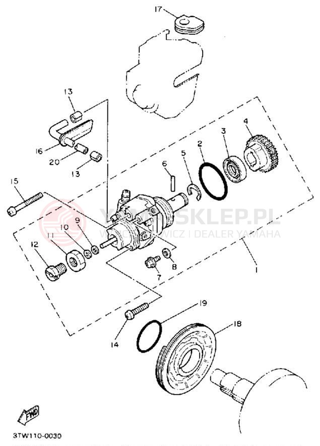 Schemat "Pompa olejowa" do Yamaha BIG WHEEL BW80A