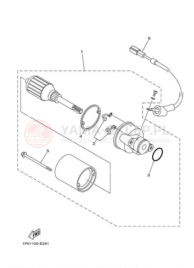 Schemat "rozrusznik" do Yamaha TT-R50E TTR50EW