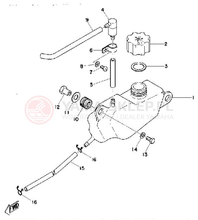 Schemat "Miska olejowa" do Yamaha MX100A