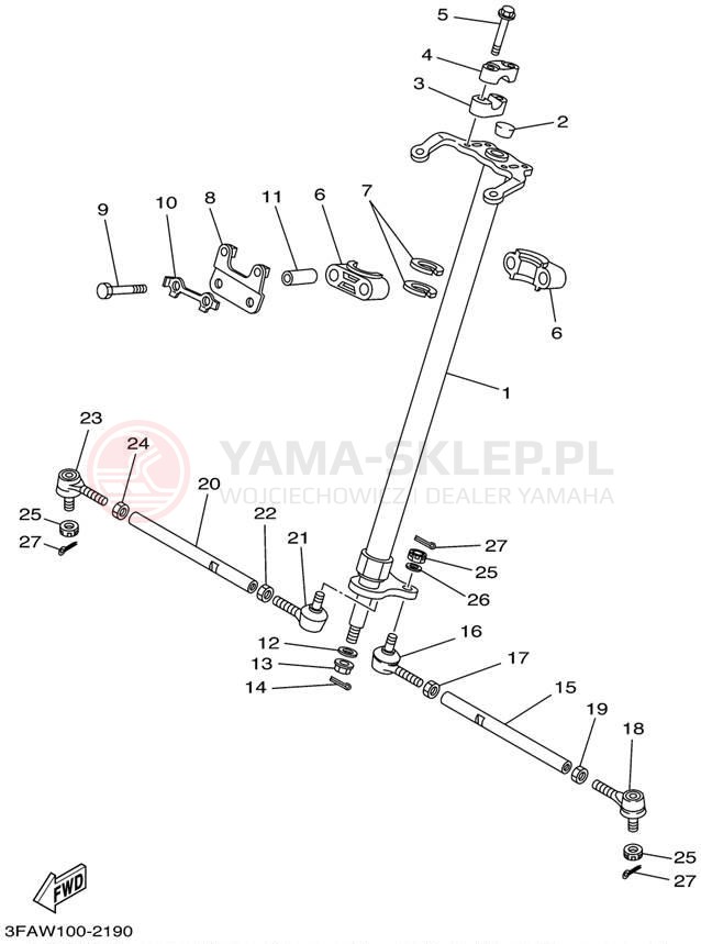 Schemat "Półki zawieszenia" do Yamaha BREEZE YFA1PC/YFA1P