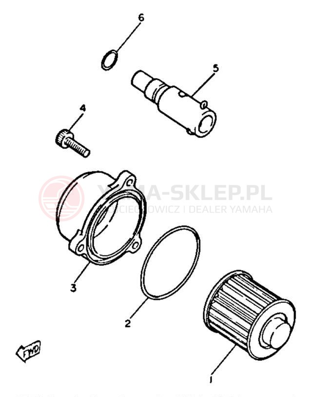 Schemat "Filtr oleju" do Yamaha XZ550RK