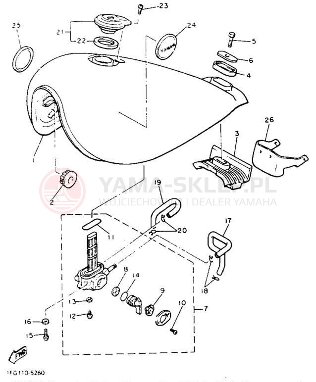 Schemat "zbiornik paliwa" do Yamaha MAXIM X XJ700XNC/XJ700XN